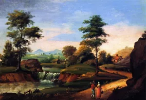 View of Twin Mountain by Charles Codman - Oil Painting Reproduction