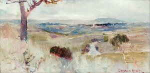 Dandenongs from Heidelberg by Charles Conder Oil Painting