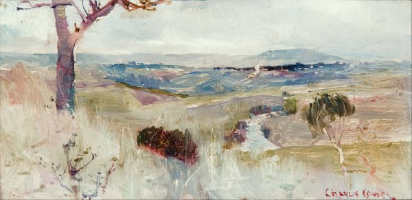 Main Product Photo of Dandenongs from Heidelberg  Painting by Charles Conder