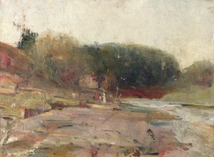 On the River Yarra, near Heidelberg, Victoria by Charles Conder Oil Painting