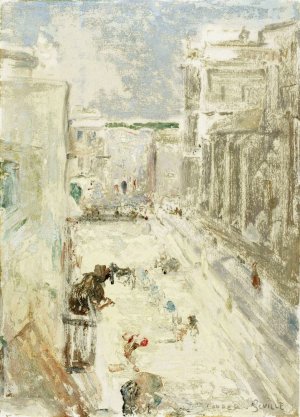 Street in Seville by Charles Conder Oil Painting