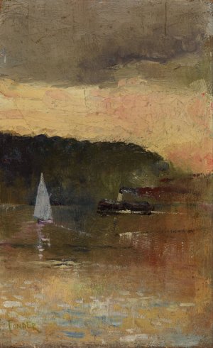 Sunset, Sydney Harbour by Charles Conder Oil Painting