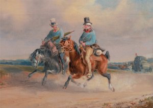 A Scene on the Road in France by Charles Cooper Henderson Oil Painting