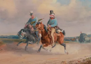 A Scene on the Road in France by Charles Cooper Henderson Oil Painting