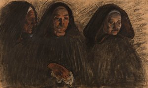 Bretonnes by Charles Cottet Oil Painting