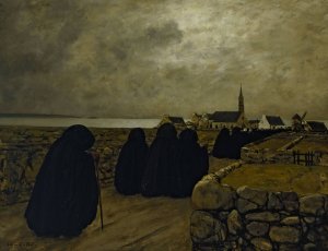 Messe basse en hiver by Charles Cottet Oil Painting