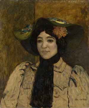 Portrait of a Woman by Charles Cottet Oil Painting