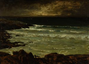 Temps d'orage sur la mer by Charles Cottet Oil Painting