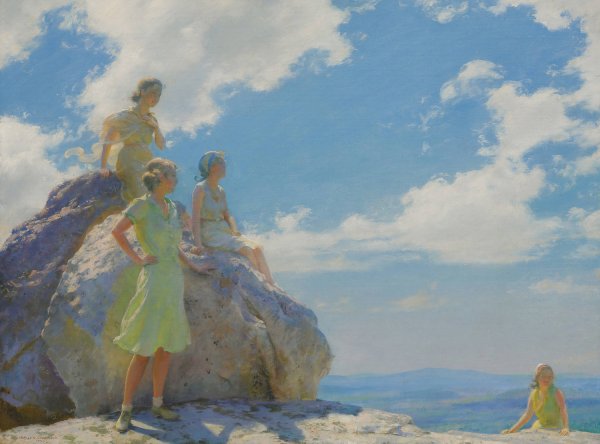 Main Product Photo of Bear Rocks Painting by Charles Courtney Curran