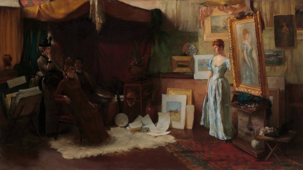 Main Product Photo of Fair Critics  Painting by Charles Courtney Curran