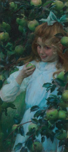 In the Orchard by Charles Courtney Curran Oil Painting
