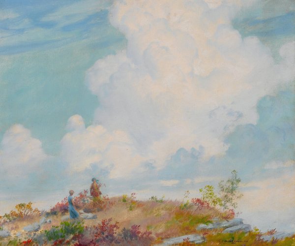 Main Product Photo of Pink Cloud Over Mountain  Painting by Charles Courtney Curran