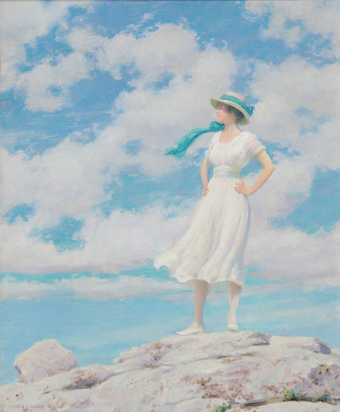 Main Product Photo of Summy Sky  Painting by Charles Courtney Curran