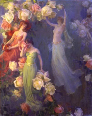 The Perfume of Roses by Charles Courtney Curran Oil Painting