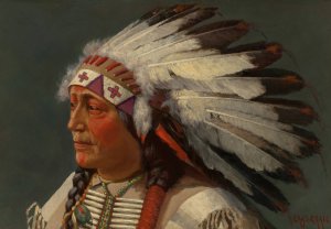 Ute Indian Chief by Charles Craig Oil Painting