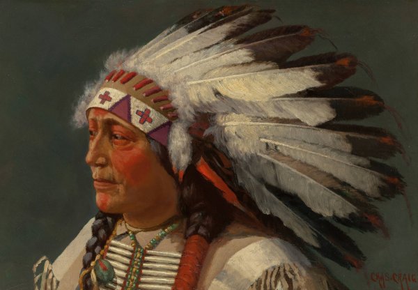 Main Product Photo of Ute Indian Chief  Painting by Charles Craig