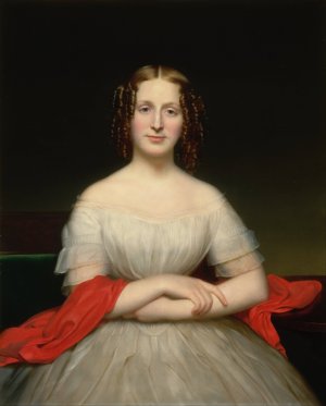 Portrait Of Fidelia Marshall by Charles Cromwell Ingham Oil Painting