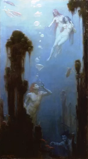 A Deep Sea Fantasy painting by Charles Curran