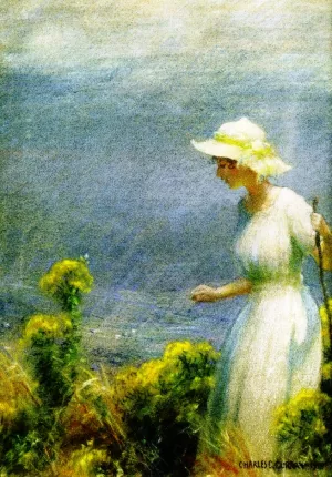 A Summer Walk painting by Charles Curran