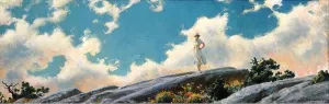Bright Morning on the Rocks by Charles Curran Oil Painting