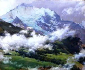Clouds Over Wengen by Charles Curran Oil Painting
