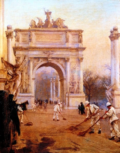 Main Product Photo of Early Morning, Madison Square Painting by Charles Curran