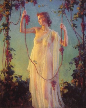 Fall Sunshine by Charles Curran Oil Painting