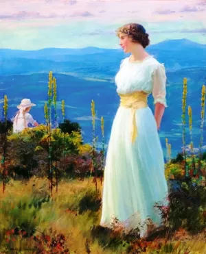 Far Away Thoughts by Charles Curran - Oil Painting Reproduction