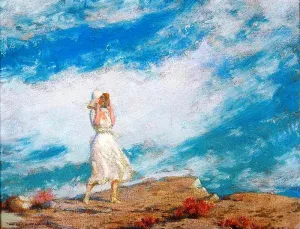 Girl in White by Charles Curran Oil Painting
