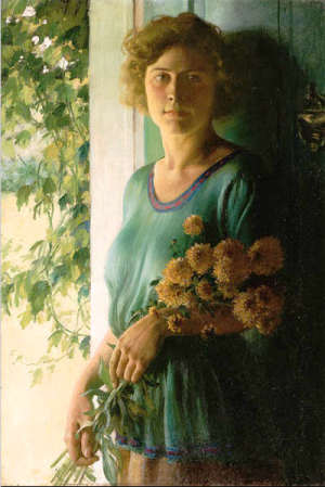 Golden Glow by Charles Curran Oil Painting