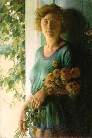 Golden Glow by Charles Curran Oil Painting