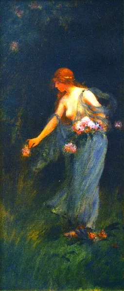 In the Garden by Charles Curran Oil Painting