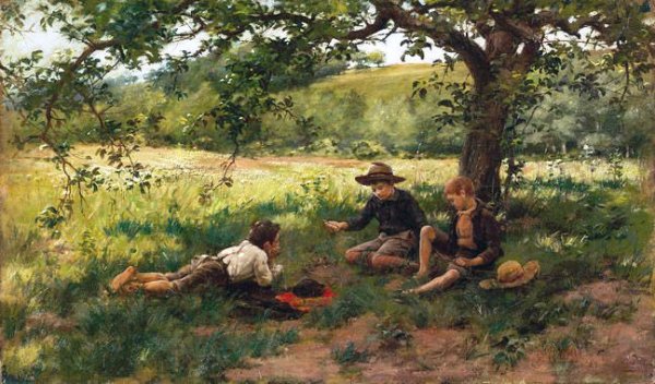 Main Product Photo of Mumblety Peg Painting by Charles Curran