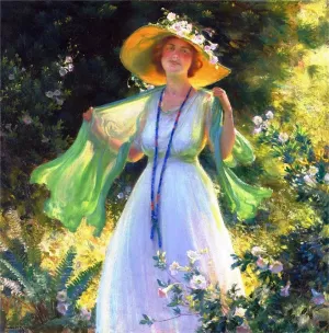 Path of Flowers Oil painting by Charles Curran
