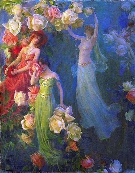 Main Product Photo of Perfume of Roses Painting by Charles Curran