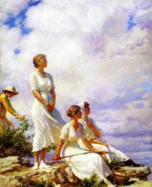 Summer Clouds by Charles Curran Oil Painting
