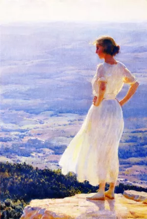 Sunlit Valley by Charles Curran Oil Painting