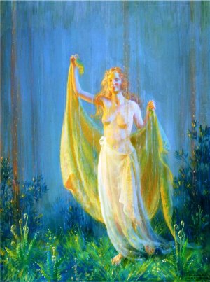 Sunshine and Rain by Charles Curran Oil Painting