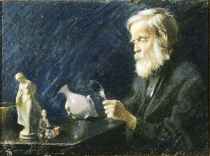 The Artist's Father by Charles Curran Oil Painting