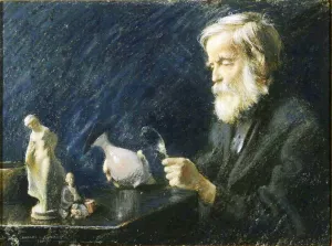 The Artist's Father by Charles Curran Oil Painting