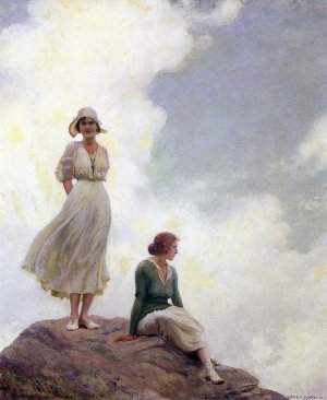 The Boulder by Charles Curran Oil Painting