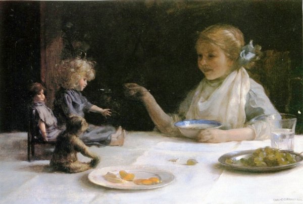Main Product Photo of The Breakfast Party Painting by Charles Curran