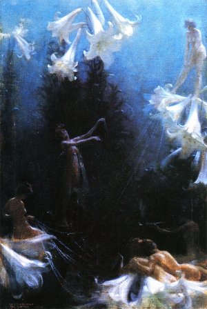 The Cobweb Cance Oil painting by Charles Curran