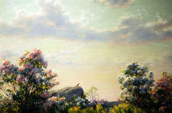 Main Product Photo of The Rivals Painting by Charles Curran