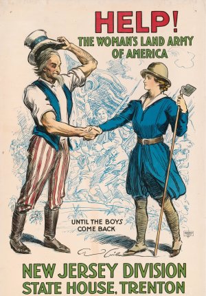 Help! The Woman's Land Army of America by Charles Dana Gibson Oil Painting