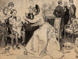 The Education of Mr. Pipp by Charles Dana Gibson Oil Painting
