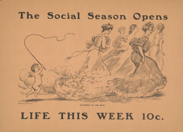 Main Product Photo of The social season opens -Life this week 10 cents.  Painting by Charles Dana Gibson