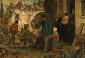 The Expulsion by Charles De Groux Oil Painting