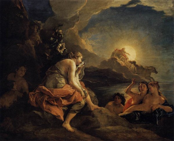Clytie Transformed into a Sunflower by Charles De La Fosse - Hand-Painted Oil Painting Reproduction