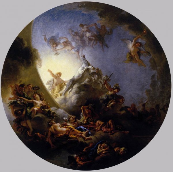 Sunrise with the Chariot of Apollo by Charles De La Fosse - Hand-Painted Oil Painting Reproduction